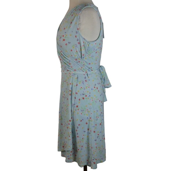 Stitch Fix 41 Hawthorn NWT Kaylee Blue Floral Surplice Dress Size Small - Picture 2 of 11